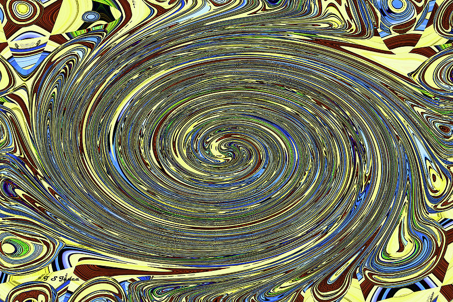 Condo On The Bay Panel Twirl Abstract Digital Art by Tom Janca