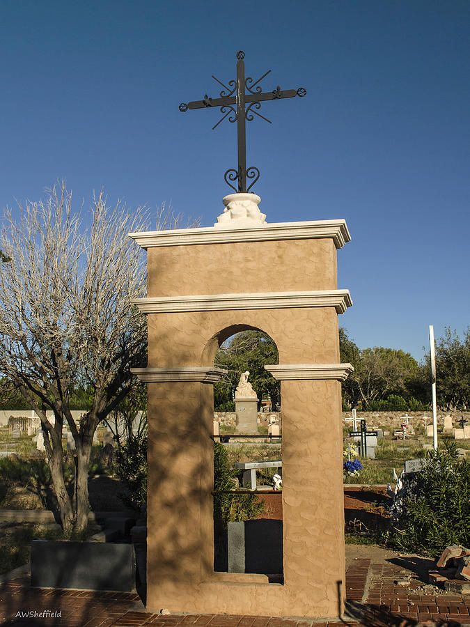 El Paso Photograph - Concordia Cemetery  by Allen Sheffield