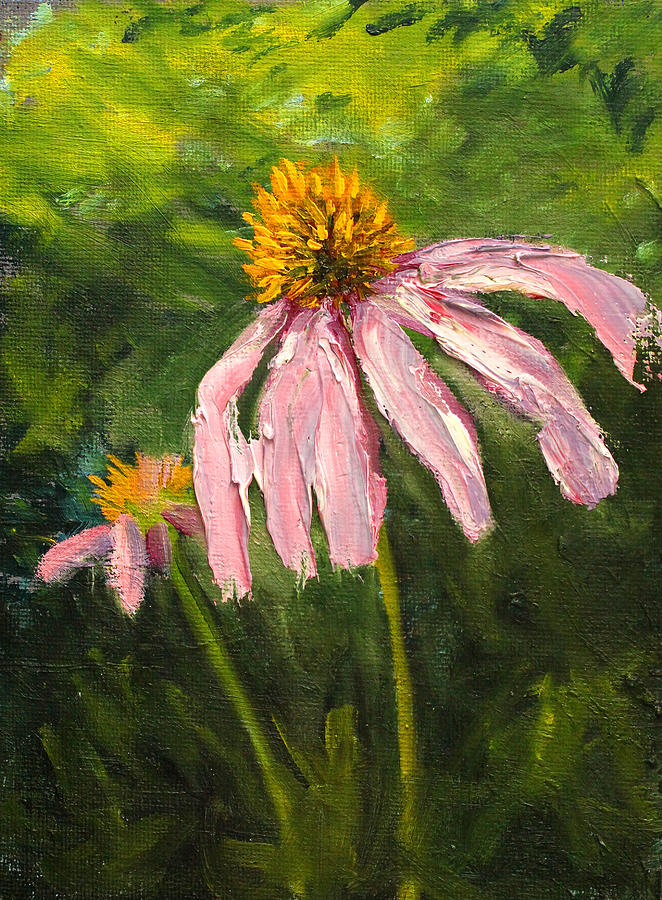 Cone Flower Painting by Nancy Merkle