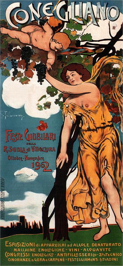 Conegliano, Italy - Vintage Exposition Advertising Poster Mixed Media by Studio Grafiikka