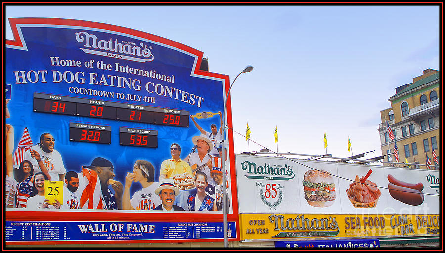 Hot Dog Eating contest - Coney Island Memories 10 Photograph by Madeline Ellis