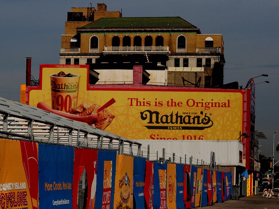 Coney Island Nathans Photograph by Christopher J Kirby