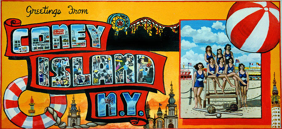 Coney Island New York Painting by Bonnie Siracusa