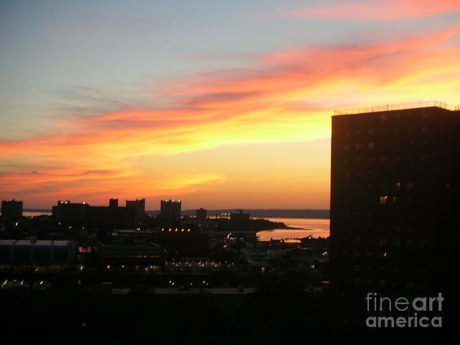 Coney Island Night Time Sunset Photograph by John Telfer