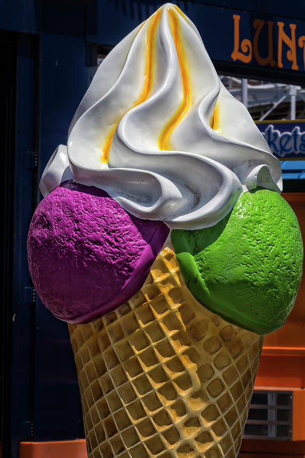 Coney Island Suggestive Ice Cream Cone Photograph by Robert Ullmann