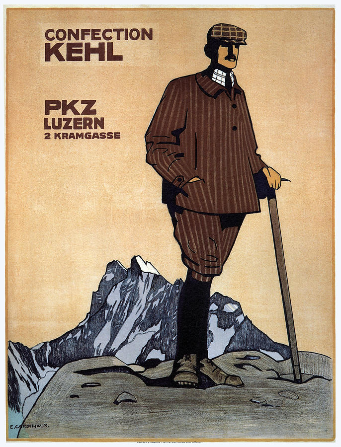 Confection Kehl - Mens Clothing - Vintage Advertising Poster Mixed Media