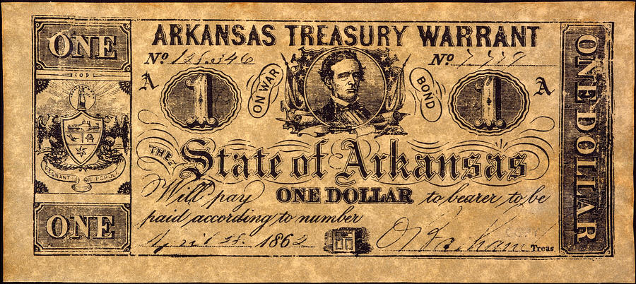 1862 Photograph - Confederate Banknote by Granger