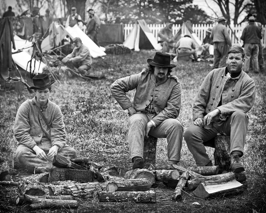 Confederate Camp Photograph by Alan Raasch