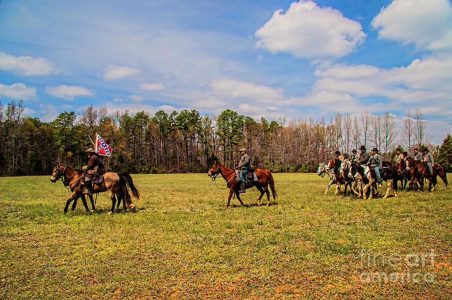 Horse Photograph - Confederate Cavalry Approaches by Doug Berry