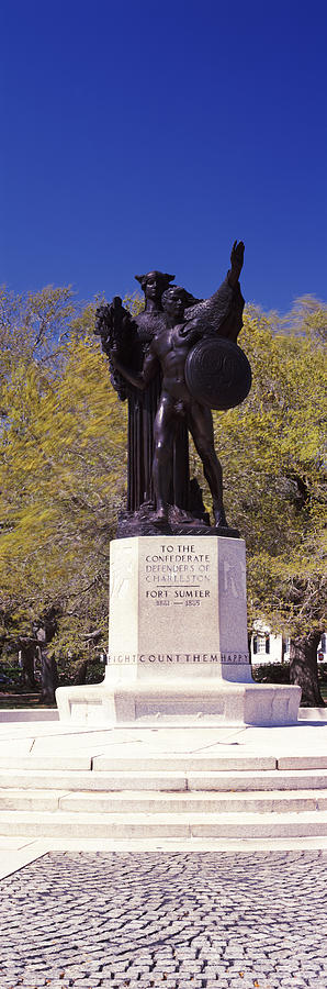 Tree Photograph - Confederate Defenders Statue In A Park by Panoramic Images
