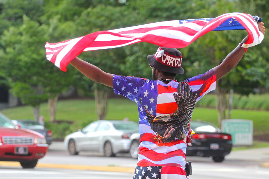 Confederate Flag protestor 5 Photograph by Joseph C Hinson