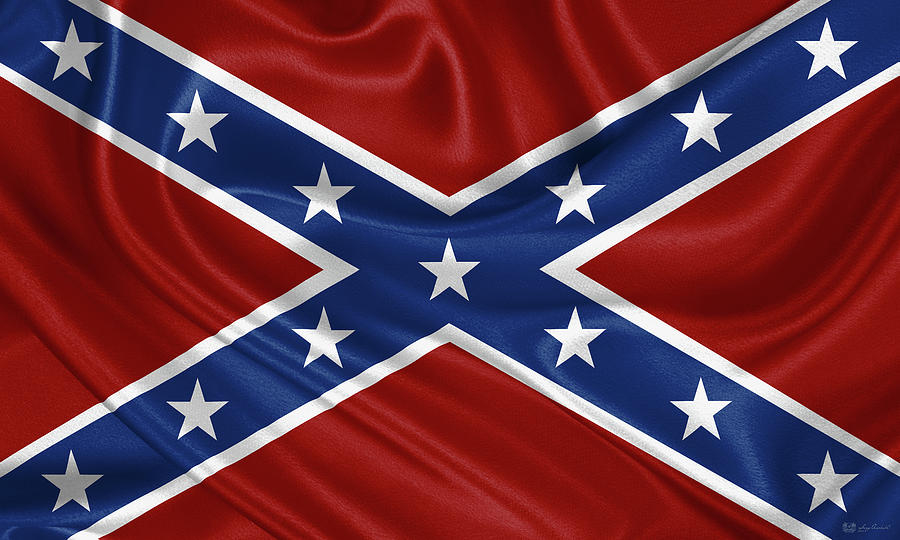 Confederate Flag - Second Confederate Navy Jack and the Battle Flag of Northern Virginia Digital Art by Serge Averbukh