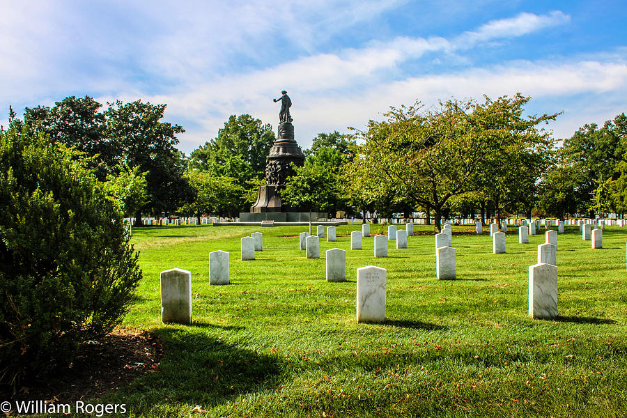 Confederate Memorial and graves at Arlington Cemetery Photograph by ...