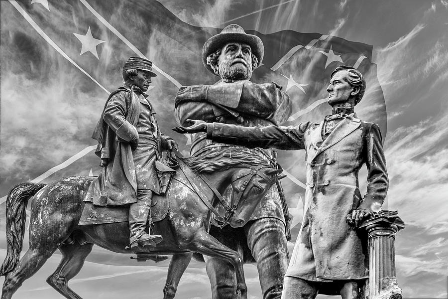 Confederate Monuments BW Digital Art By Ray Brogle - Fine Art America