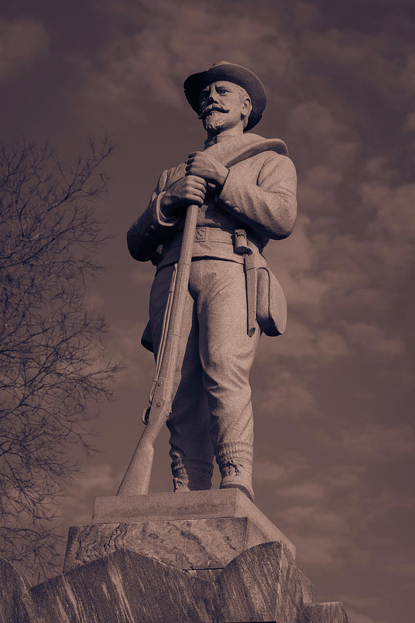 Confederate Statue  Standing Guard Photograph by James L Bartlett