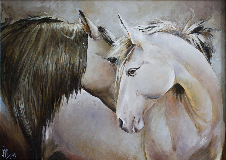 Horse Painting - Confesion by Vali Irina Ciobanu