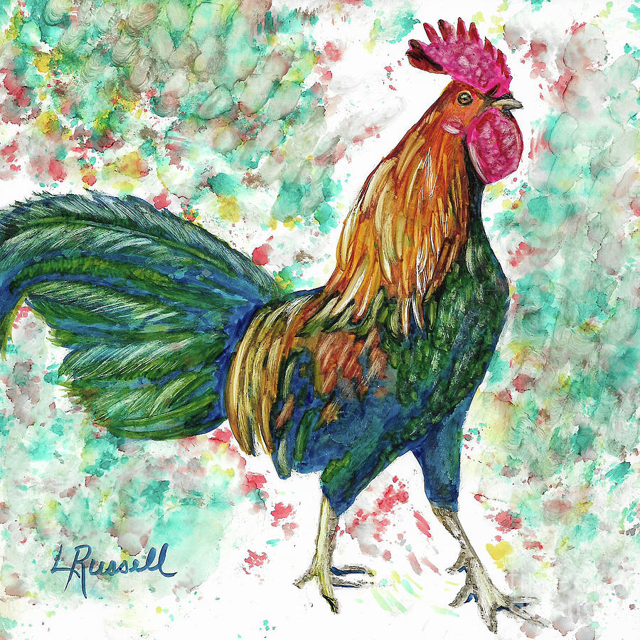 Confetti Chicken Painting by Laura Russell - Fine Art America