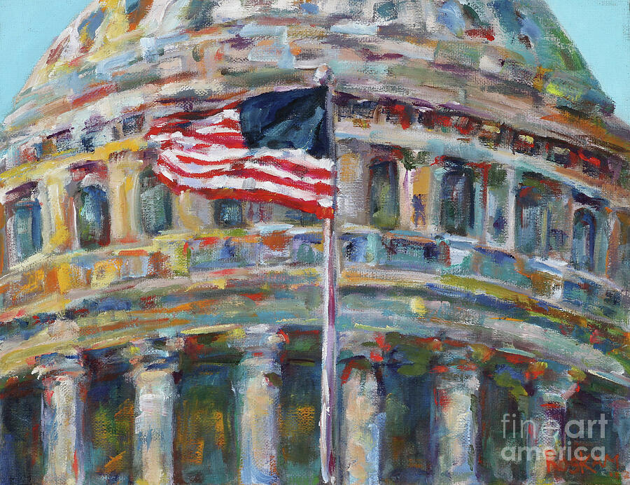 U.s. Capitol Painting - Confetti Dome by Elizabeth Roskam U.s. Capitol Painting - Confetti Dome by Elizabeth Roskam