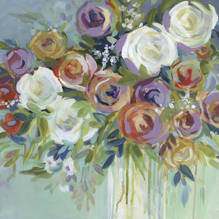 Confetti Rose Bouquet Painting by Carol Robinson