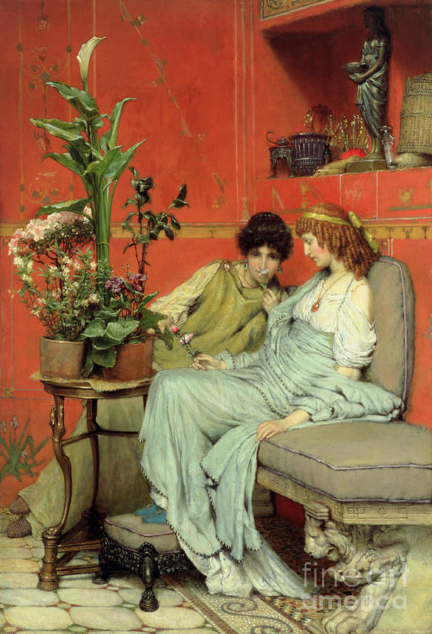 Confidences by Alma-Tadema Painting by Lawrence Alma-Tadema
