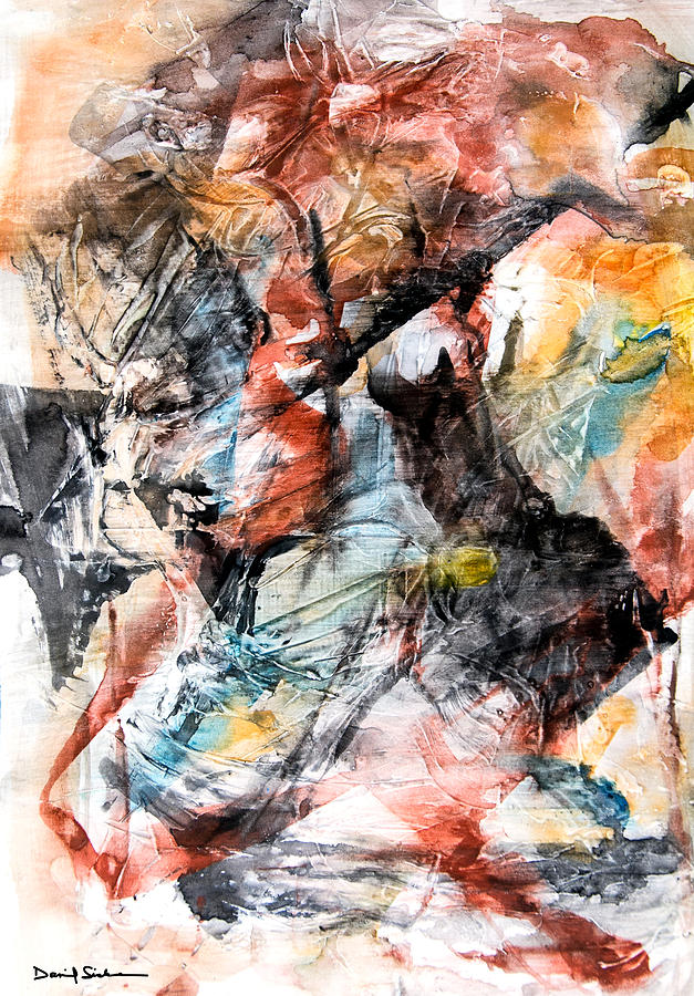 Abstract Painting - Conflict and Dialogue by Dan Sisken Abstract Painting - Conflict and Dialogue by Dan Sisken