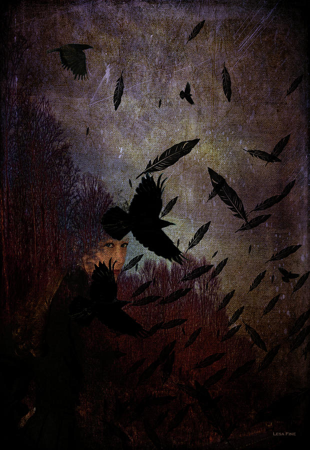 Conflict of The Crows Mixed Media by Lesa Fine