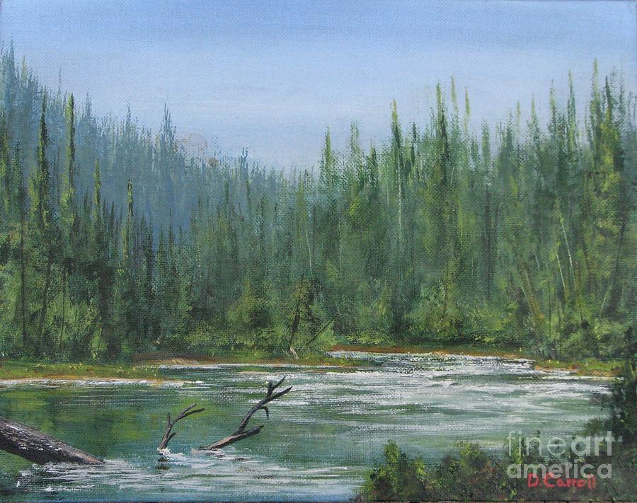 Landscape Painting - Confluence at First Light by Dana Carroll Landscape Painting - Confluence at First Light by Dana Carroll