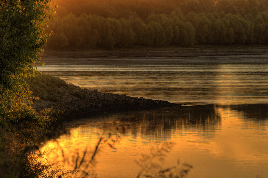 Confluence of Missouri and Kansas Rivers Photograph by Don Wolf