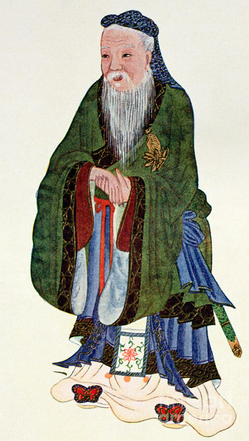 Confucius  Teacher and Philosopher Painting by English School