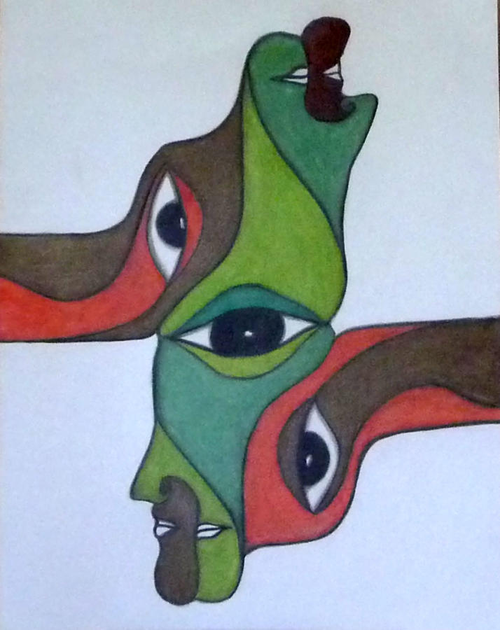 Faces Painting - Confusion by Sarojit Mazumdar
