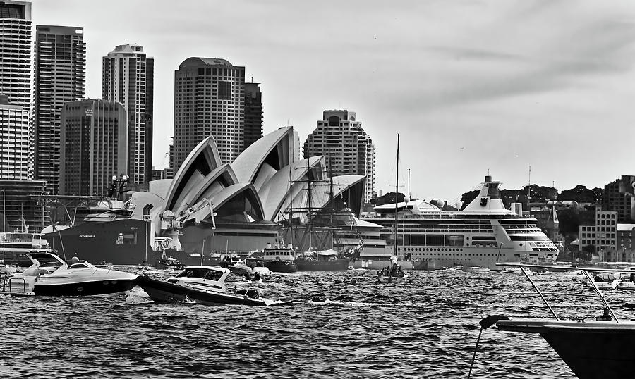 Boat Photograph - Congestion In Front Of The Opera House by Miroslava Jurcik