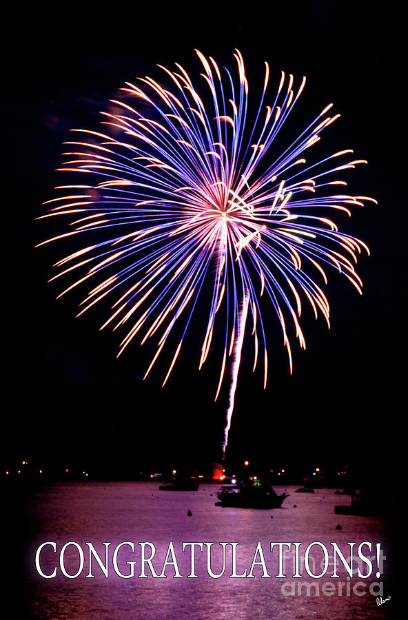 Congratulations- Fireworks II Photograph by Alana Ranney