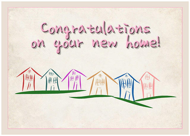 Congratulations New Home Greeting Card Digital Art by Ken Krolikowski