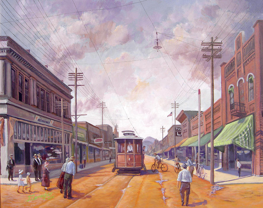 Tucson Painting - Congress Street Tucson by Joseph Carragher
