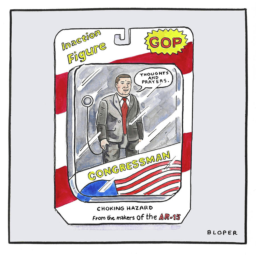 Congressman Inaction Figure Drawing by Brendan Loper