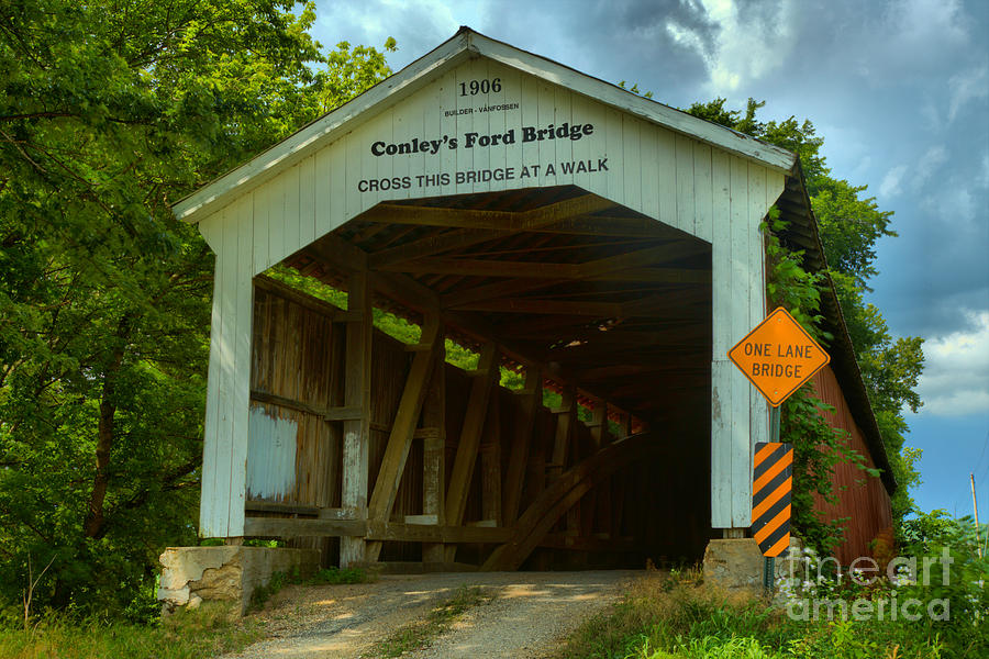Conleys Ford Covered Bridge Photograph by Adam Jewell