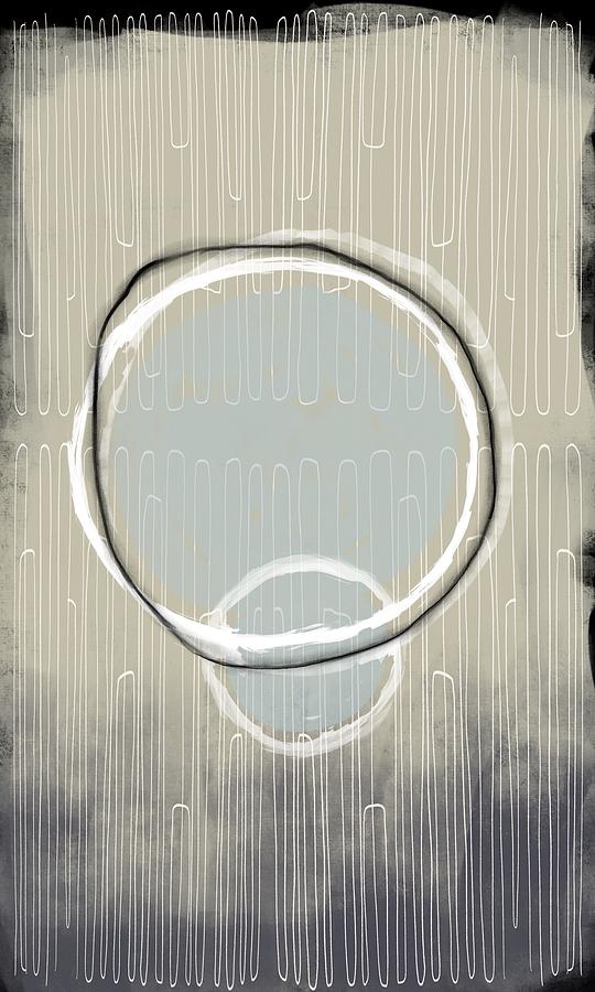 Zen Digital Art - Connected Circles by Kathryn Humphrey