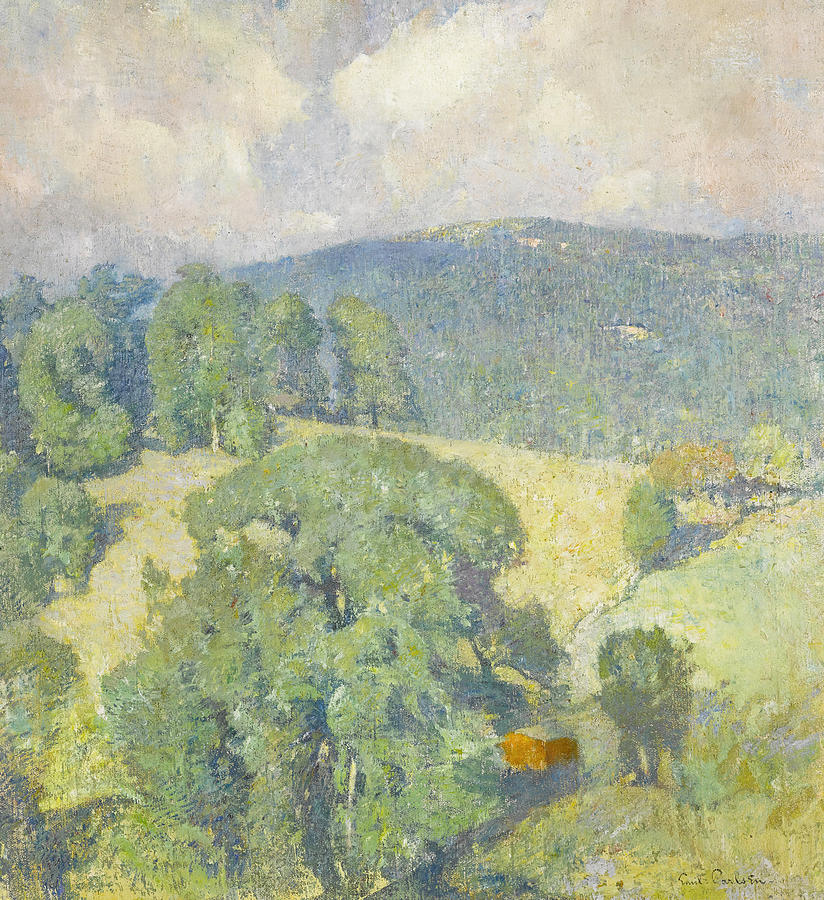 Connecticut Hillside Painting by Emil Carlsen