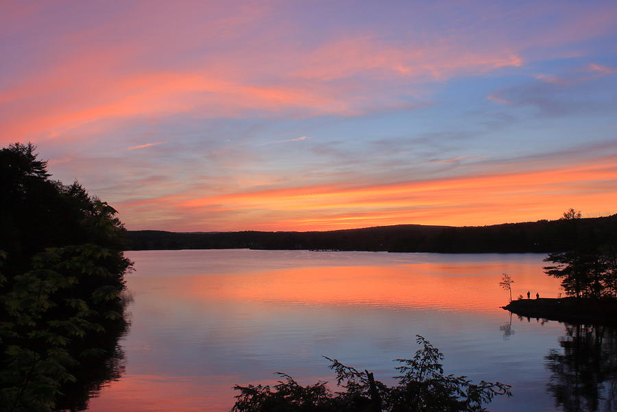 Connecticut River Sunset at Barton Cove Photograph by John Burk