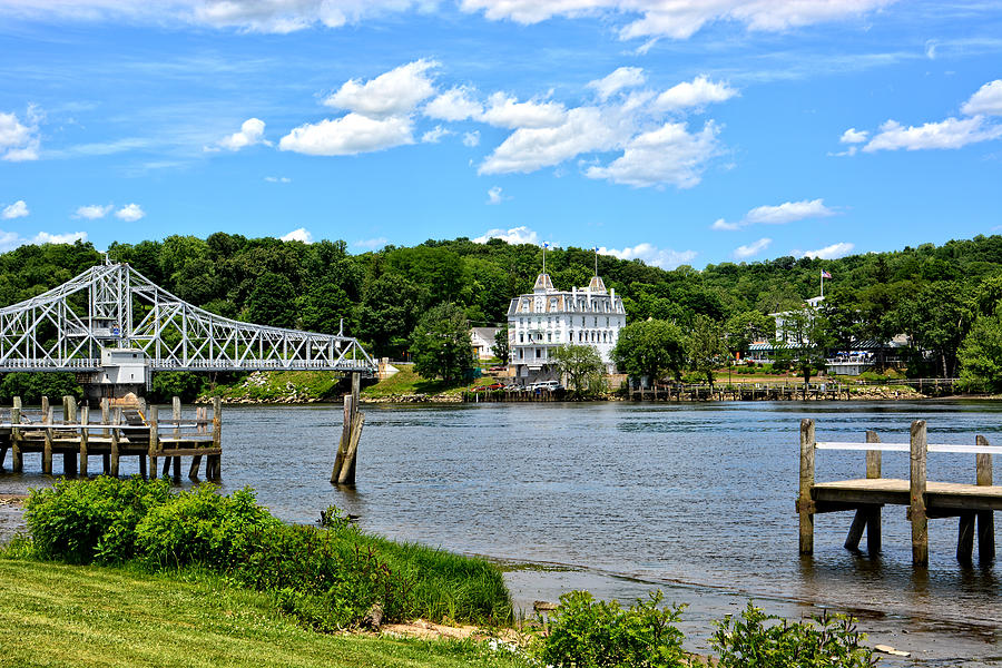 Connecticut River - Swing Bridge - Goodspeed Opera House Photograph by Mike Martin