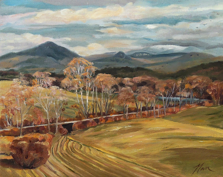 Connecticut River Valley View from Newbury Vermont Painting by Nancy Griswold