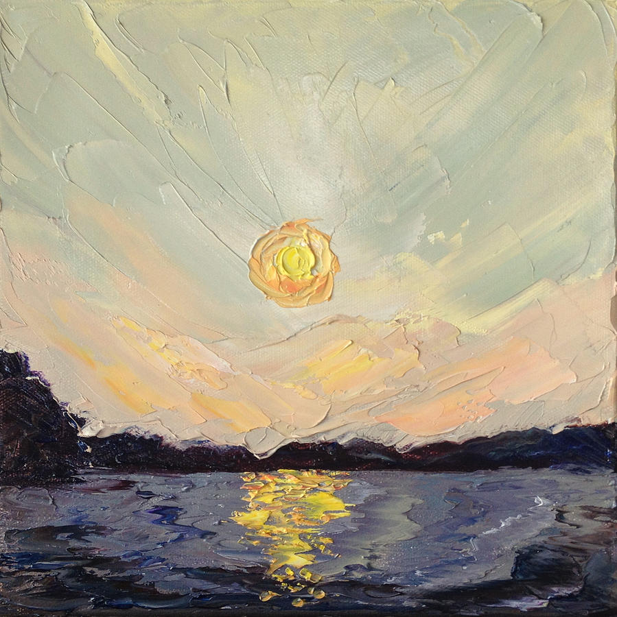 Connecticut Sunset Painting by Carrie Jacobson - Fine Art America