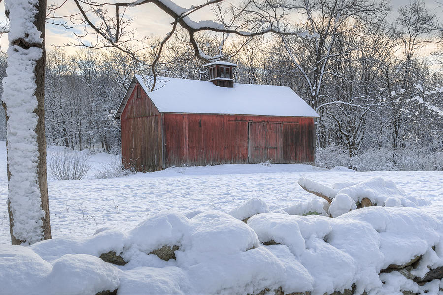Winter Photograph - Connecticut Winter Barns by Bill Wakeley