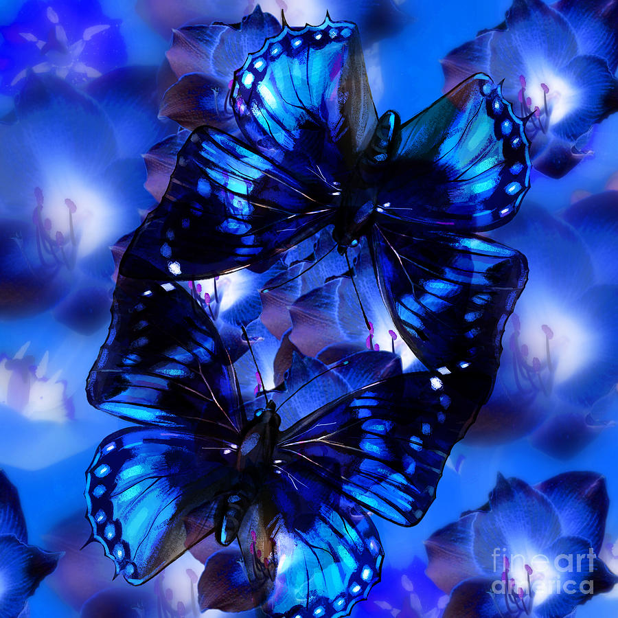 Connecting Butterflies Digital Art by Gayle Price Thomas
