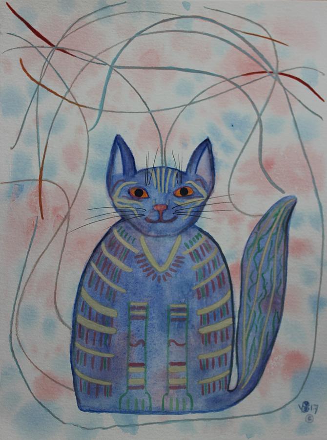 Connection Cat  Painting by Vera Smith