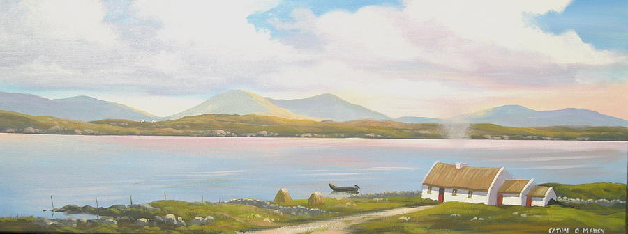 Connemara Cottage 2011 Painting by Cathal O malley