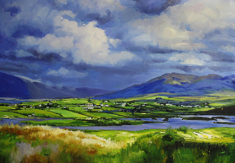 Connemara Fields Painting by Conor McGuire