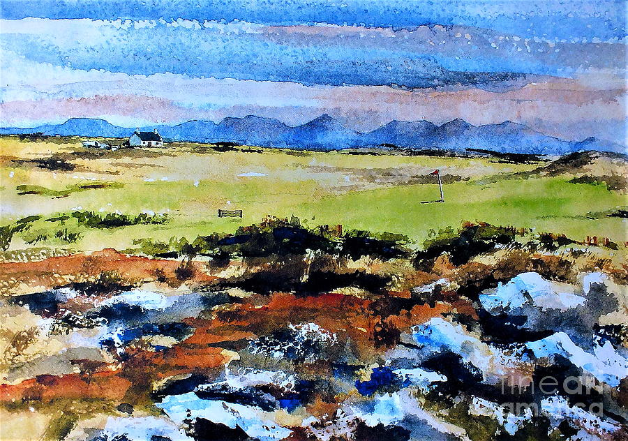 F  801  Connemara Golf, Ballyconneely, Galway Painting by Val Byrne
