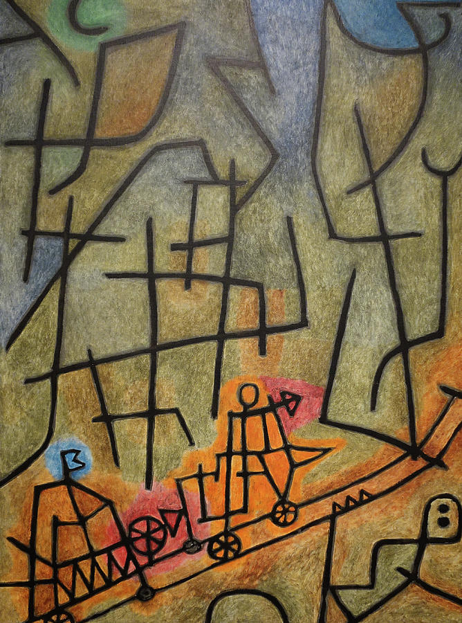 Paul Klee Painting - Conquest of the Mountain by Paul Klee