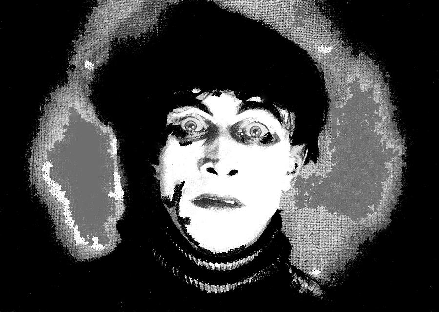 Conrad Veidt as Cesare close up The Cabinet of Dr. Caligari 1920 color added 2015 Photograph by David Lee Guss